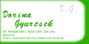 dorina gyurcsek business card